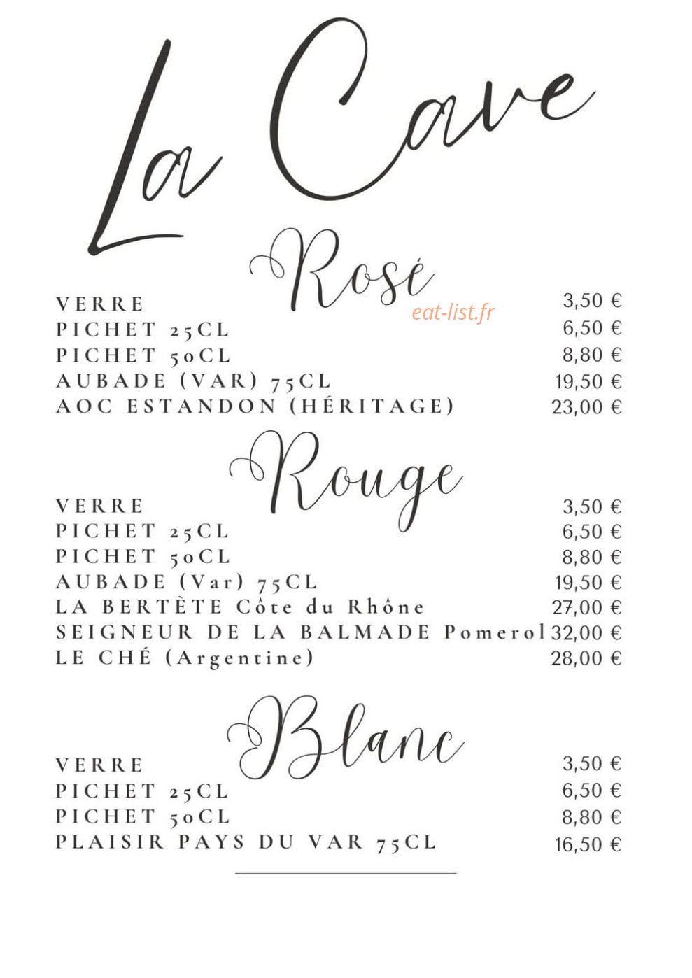 Au p'tit resto chez mimi — carte page 6