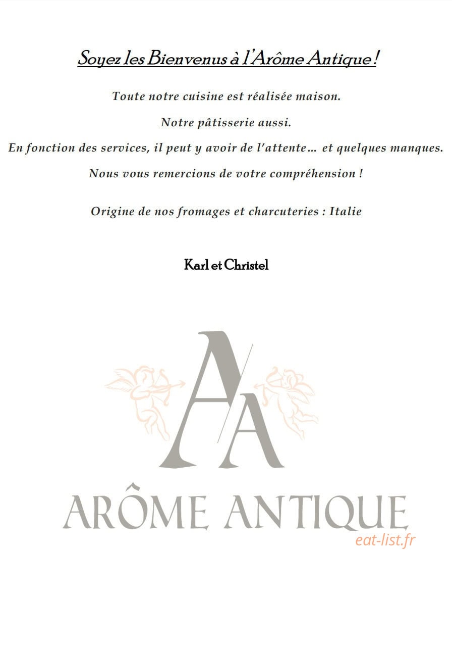 Arôme Antique — carte page 5