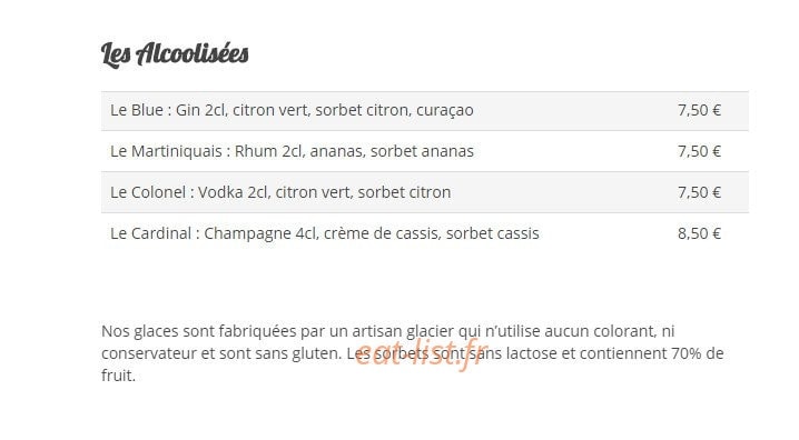 Le Paradisio — carte page 3