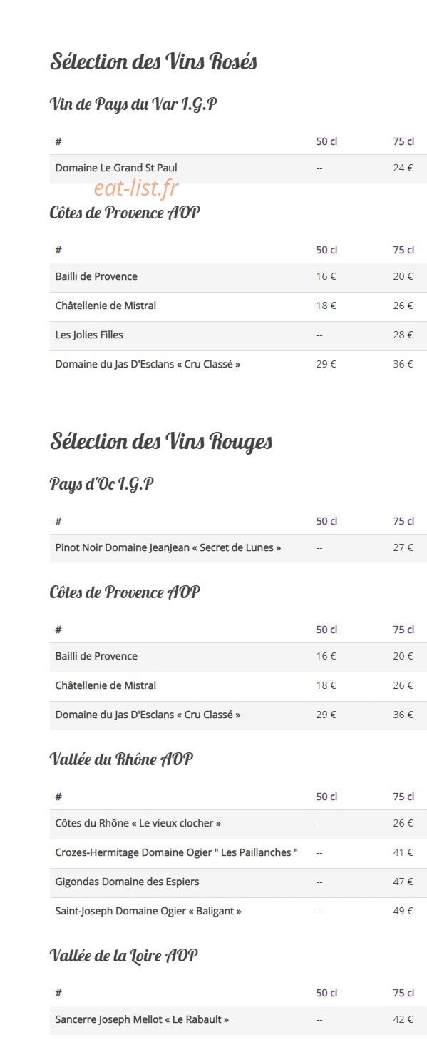 Le Paradisio — carte page 6