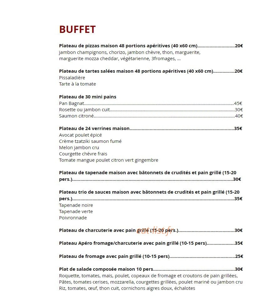 Socc'Appétit — carte page 1