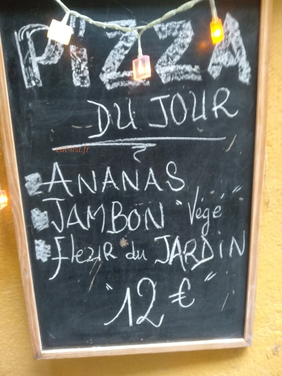 La Petite Pizzeria de Saorge — carte page 1