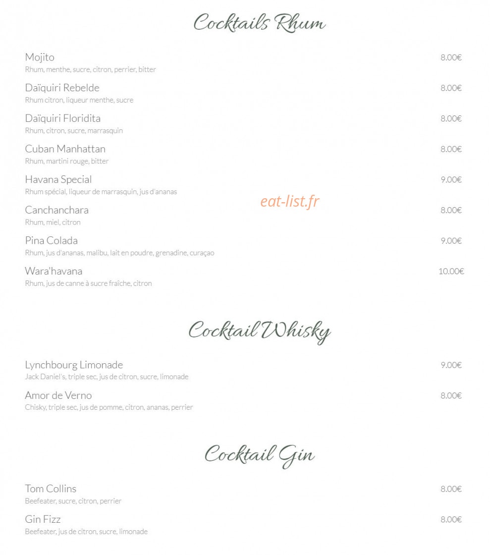 La Cigale — carte page 3