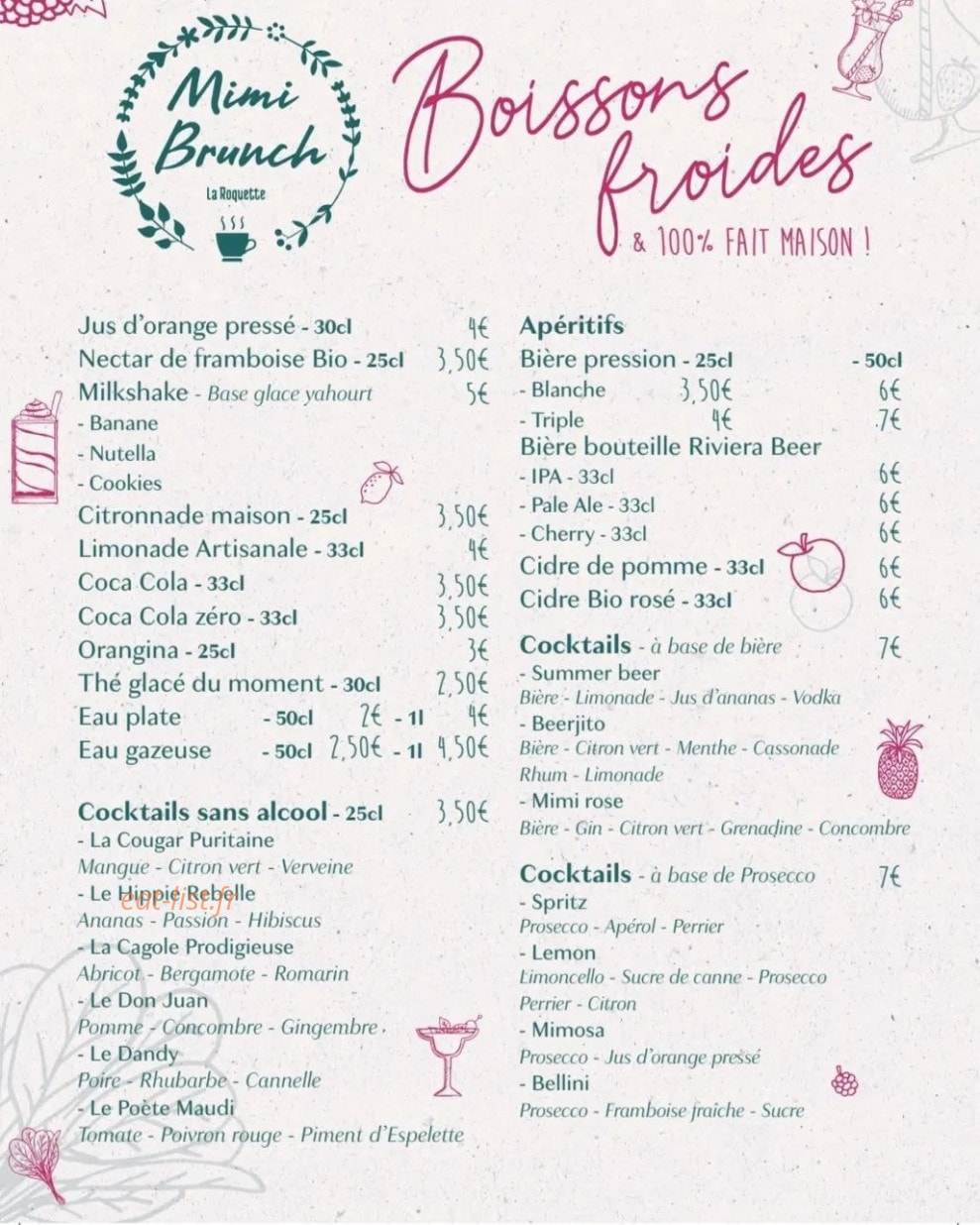 Mimi Brunch — carte page 5