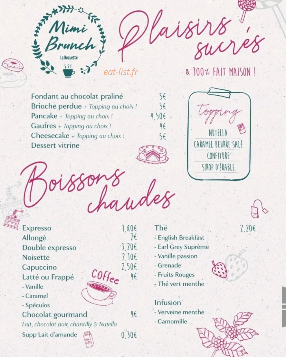 Mimi Brunch — carte page 4
