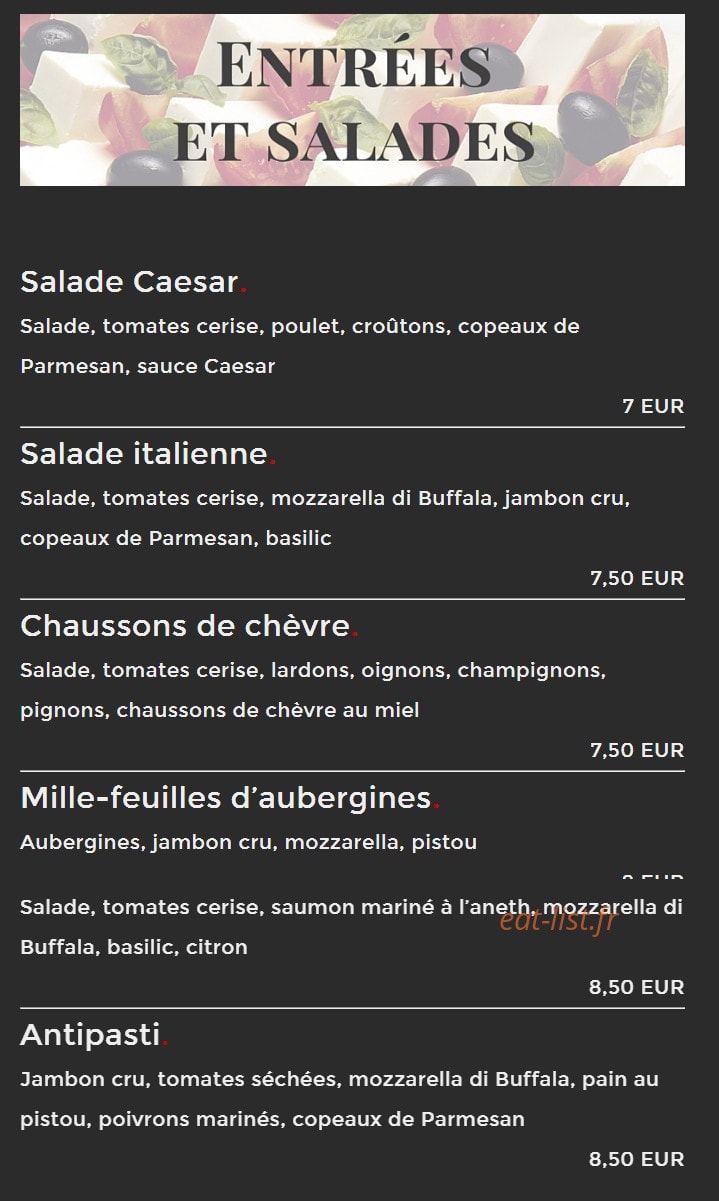 Pizzaroc — carte page 1