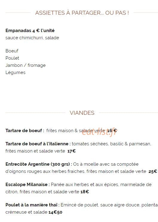 Auberge de la Source — carte page 2