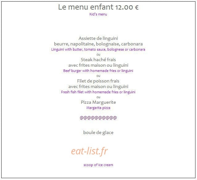 Auberge Provençale — carte page 7