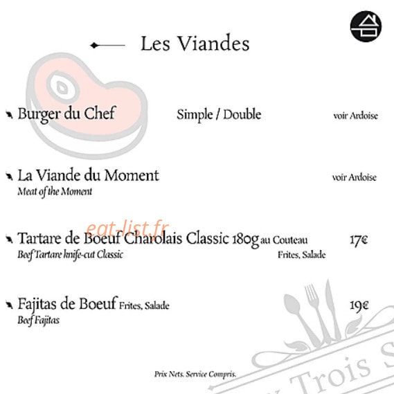 Aux Trois Sens — carte page 2