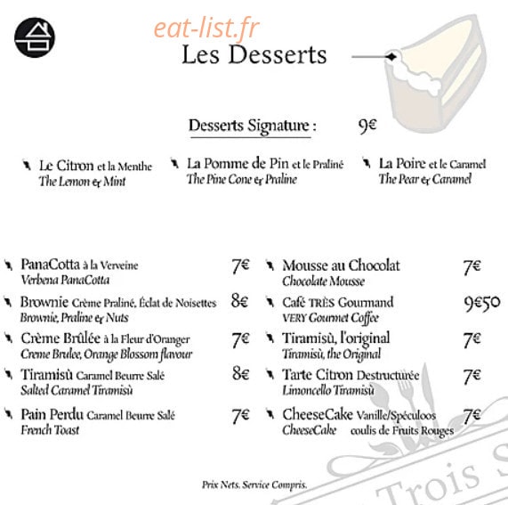 Aux Trois Sens — carte page 7