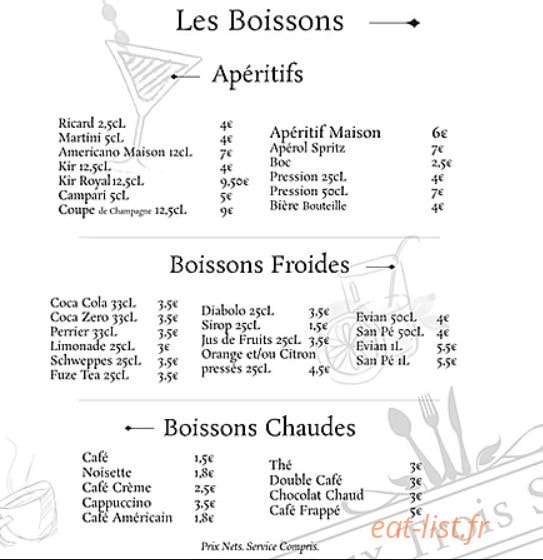 Aux Trois Sens — carte page 9