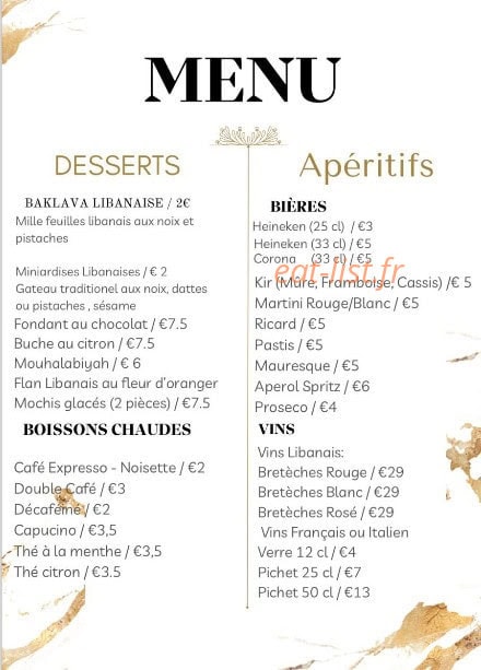 Bistro Libanais — carte page 6