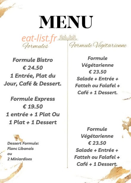 Bistro Libanais — carte page 4
