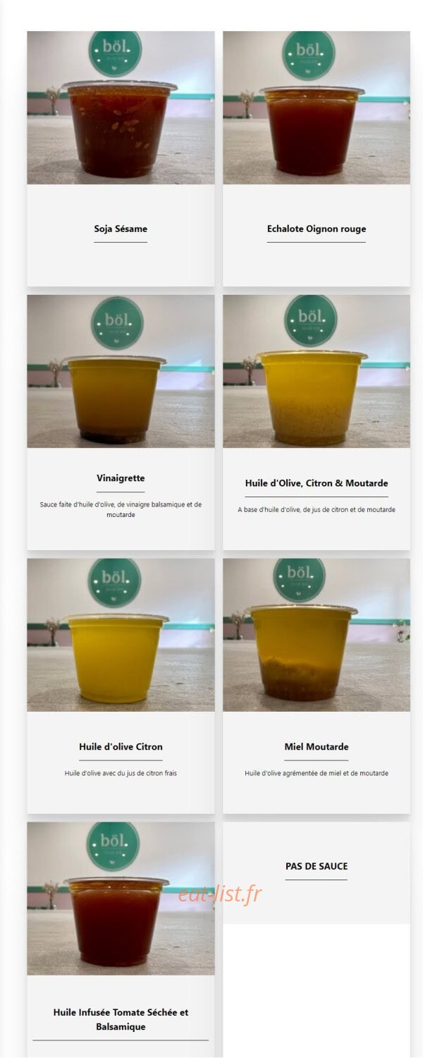Böl Salad Bar — carte page 2