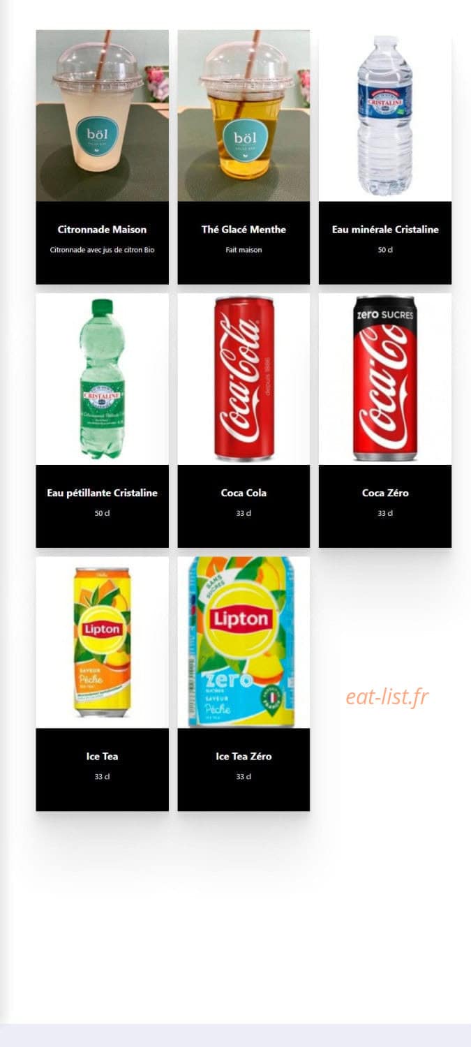 Böl Salad Bar — carte page 3