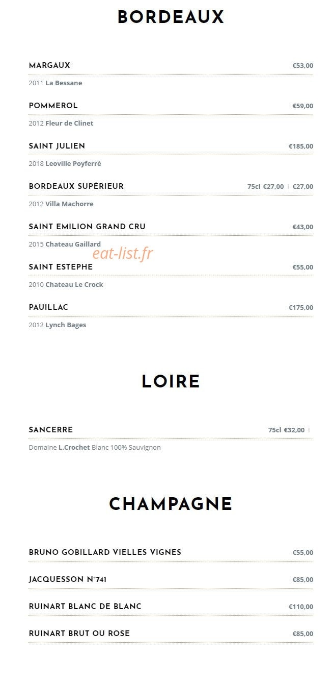 Café des Arcades — carte page 8