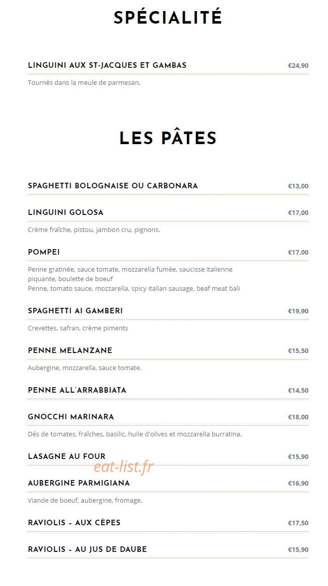 Café des Arcades — carte page 4