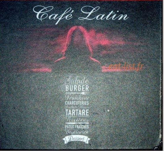 Café latin — carte page 1