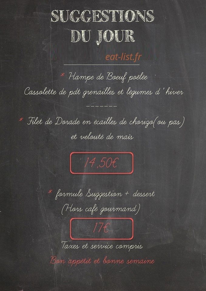 L'instant Gourmet — carte page 2