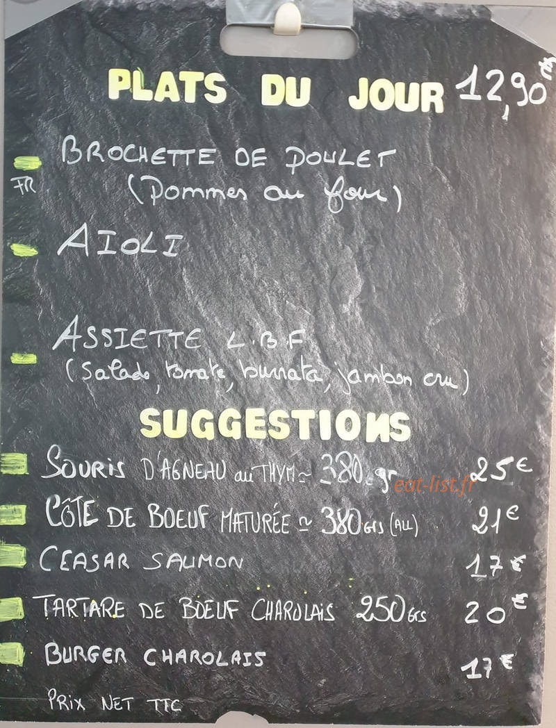 La Bonne Formule — carte page 1
