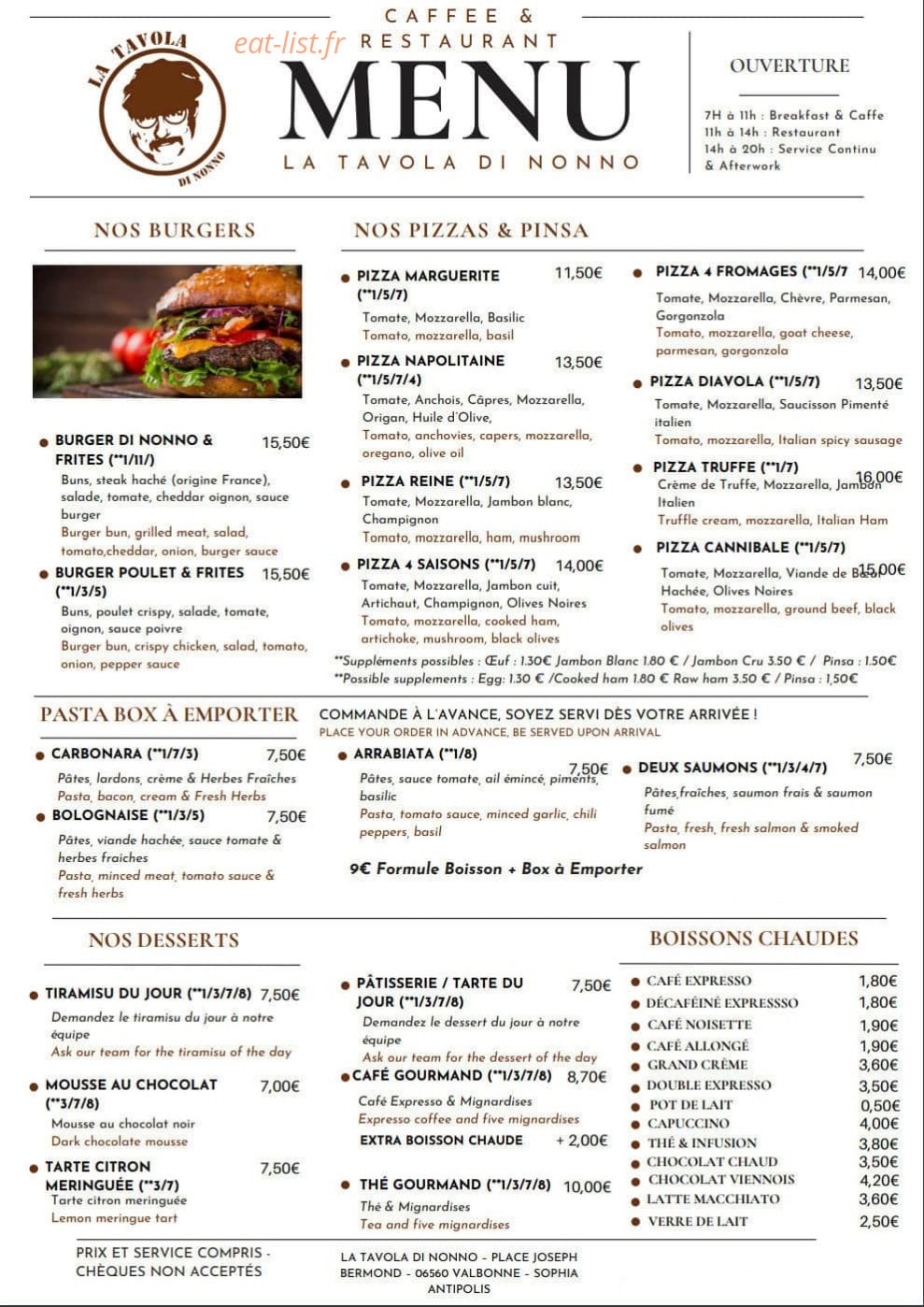 La Tavola di nonno — carte page 3