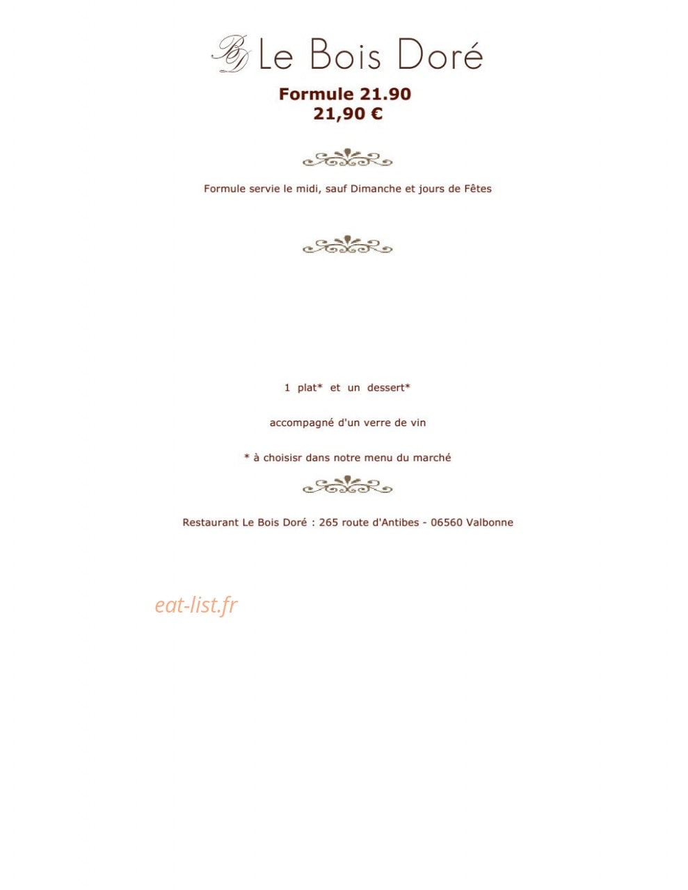 Le Bois Doré — carte page 4