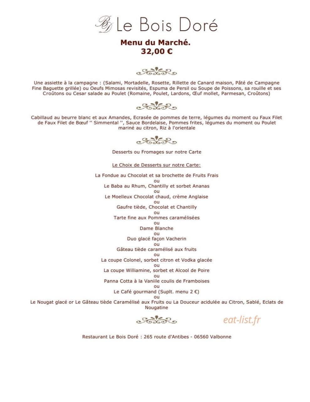 Le Bois Doré — carte page 1