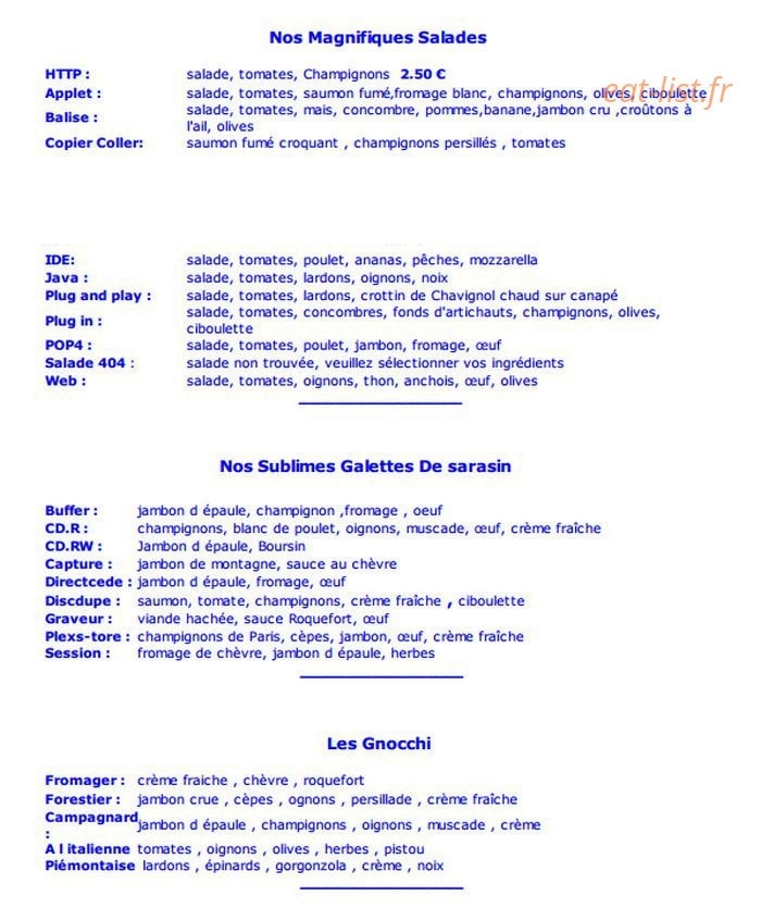 Le Lorenzo — carte page 3