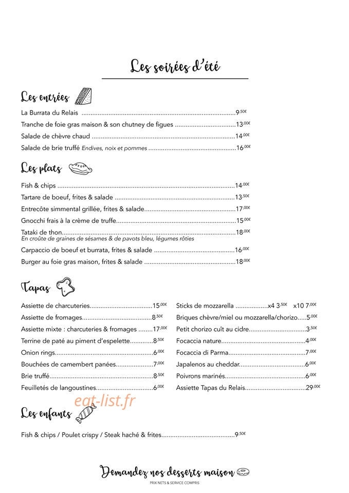 Le relais de la poste — carte page 2