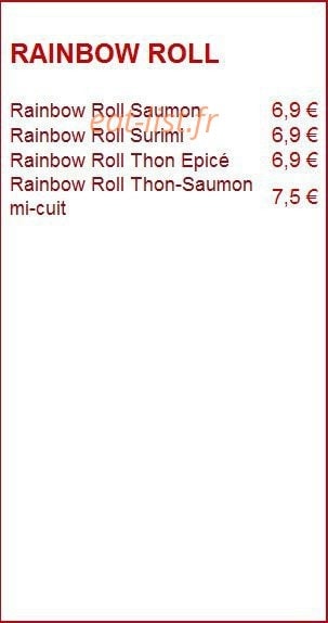 Sushi Spirit — carte page 2