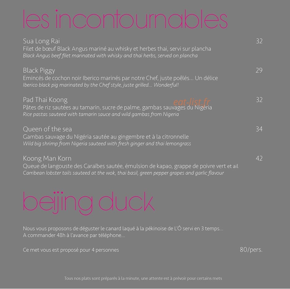 L'Ô Pure Thai Style — carte page 5