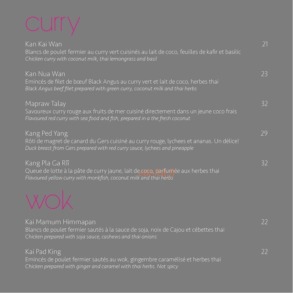L'Ô Pure Thai Style — carte page 6