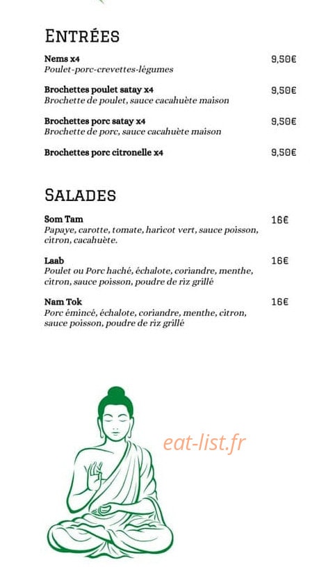 Sabaï Sabaï — carte page 1