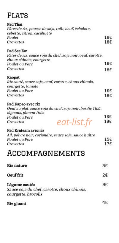 Sabaï Sabaï — carte page 2