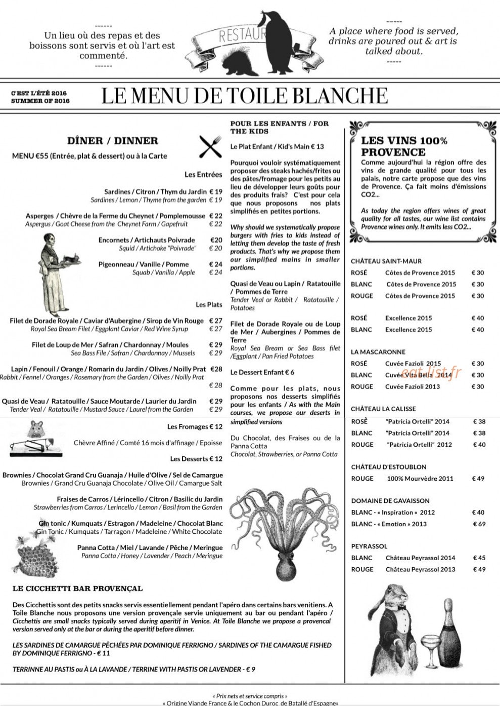 Toile Blanche — carte page 1