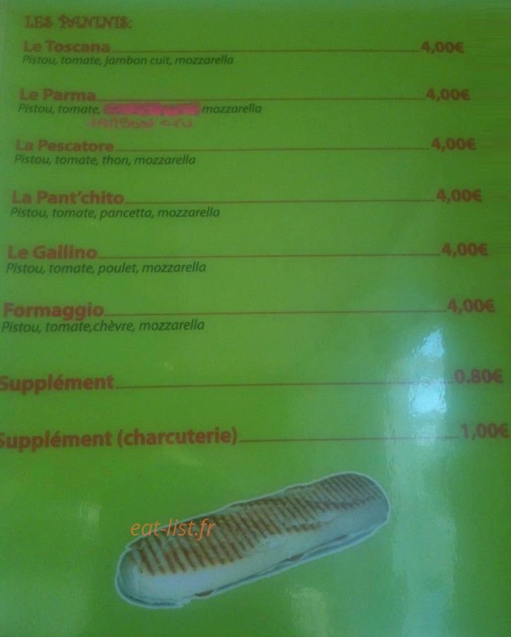 Basilic et Mozzarella — carte page 3
