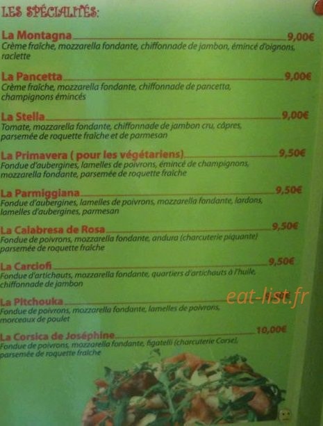Basilic et Mozzarella — carte page 2