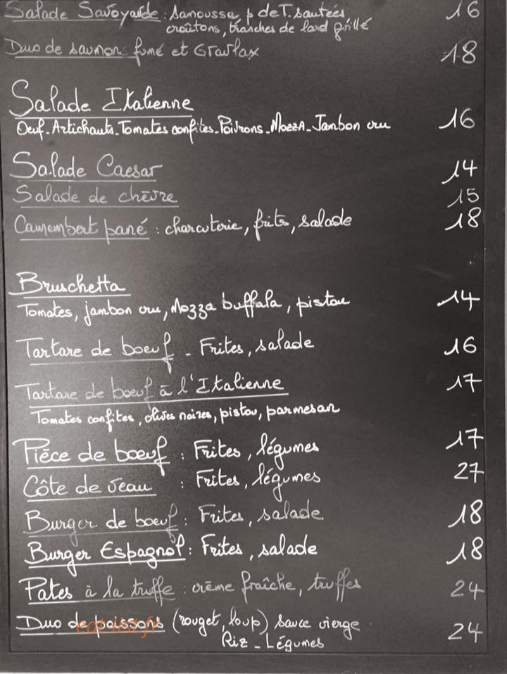 Café Scène — carte page 1