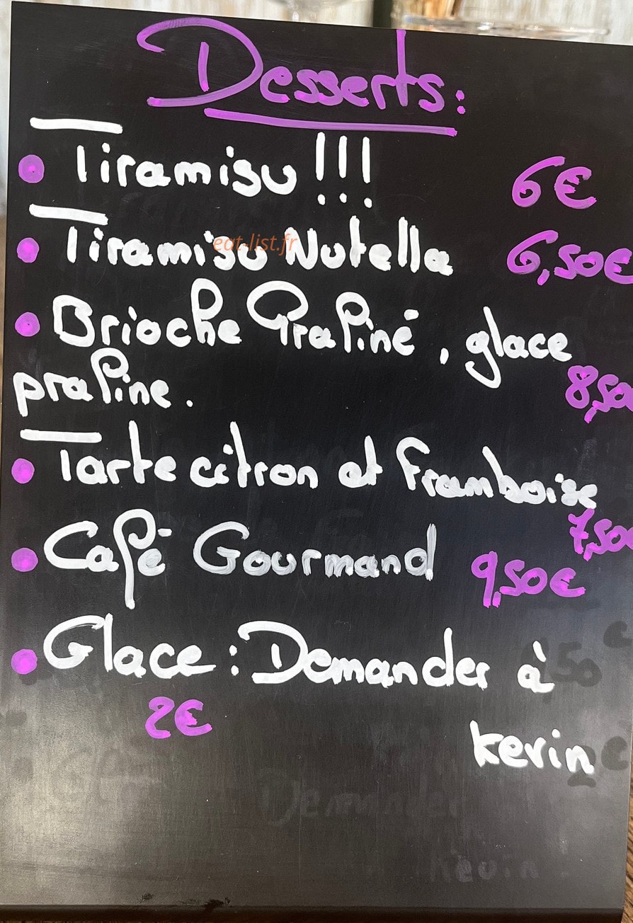 La Tavola des Gones — carte page 3