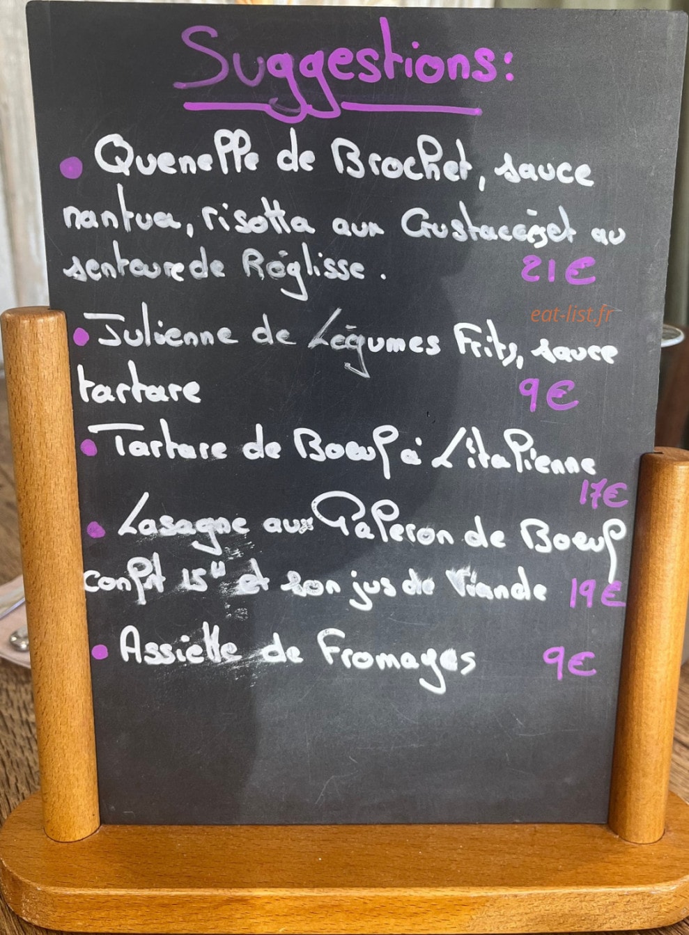 La Tavola des Gones — carte page 2