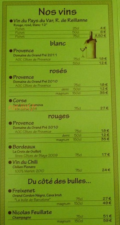 Les Mimosas — carte page 6