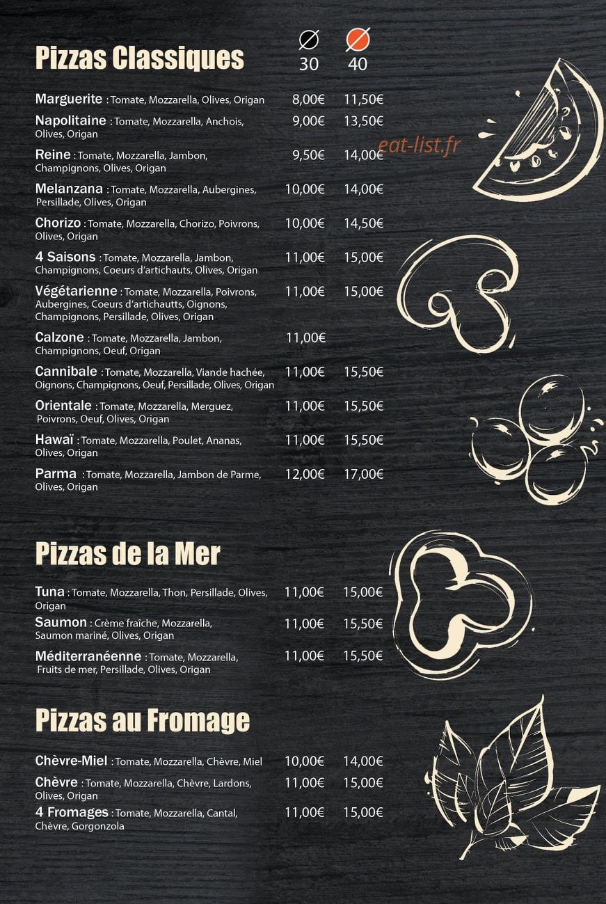 Pizzavenue — carte page 2