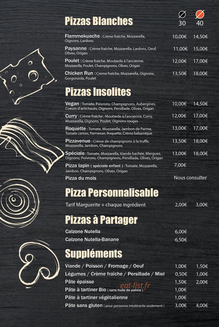 Pizzavenue — carte page 3