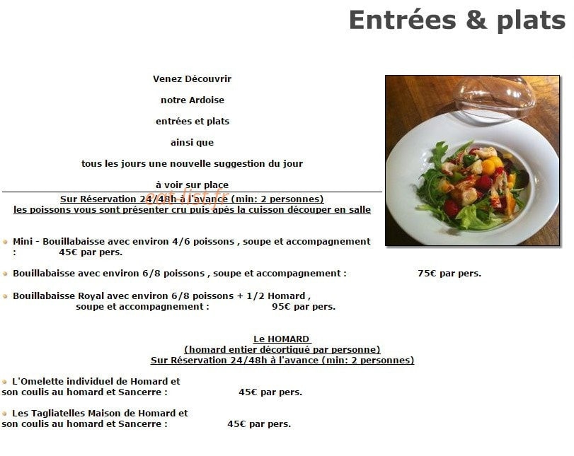 Chez Philippe — carte page 1