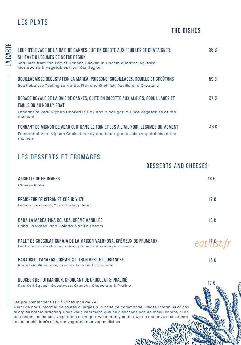 La Maréa — carte page 2