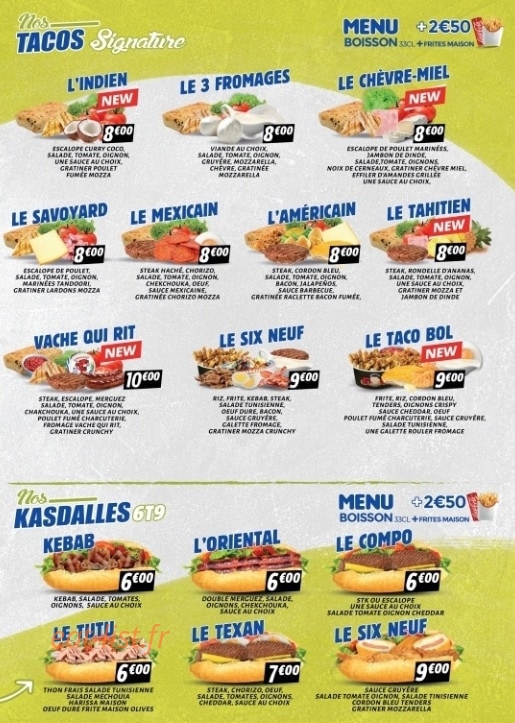 6t9 tacos — carte page 1