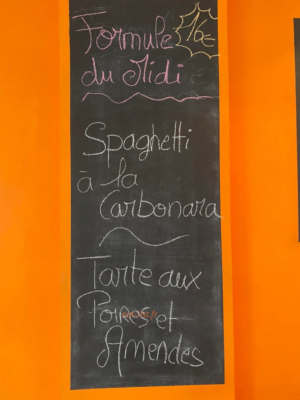 Carte et menu de Au Bruit Qui Court Toujours à Antibes — L'ardoise