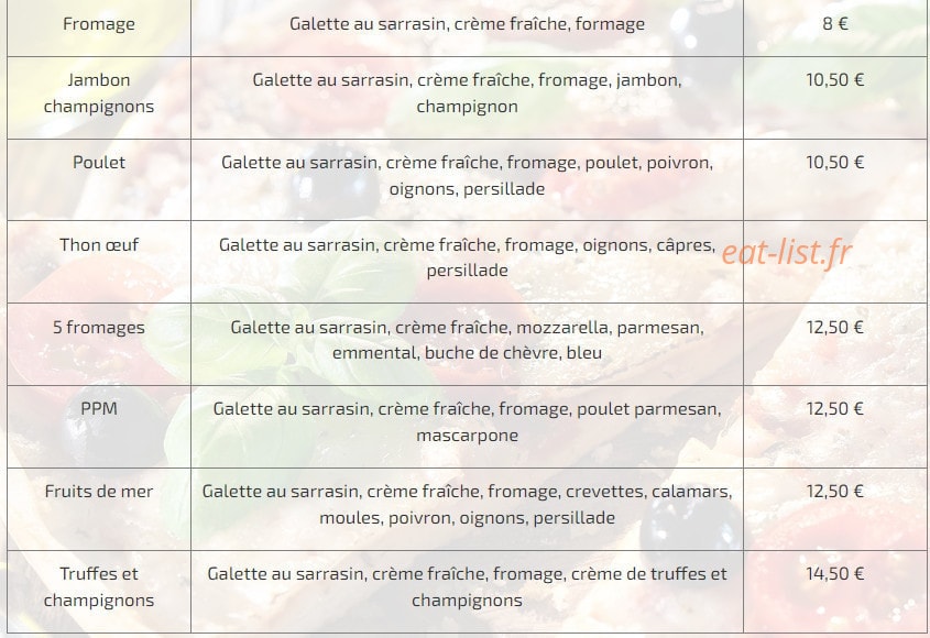 Au Café De Juan — carte page 2