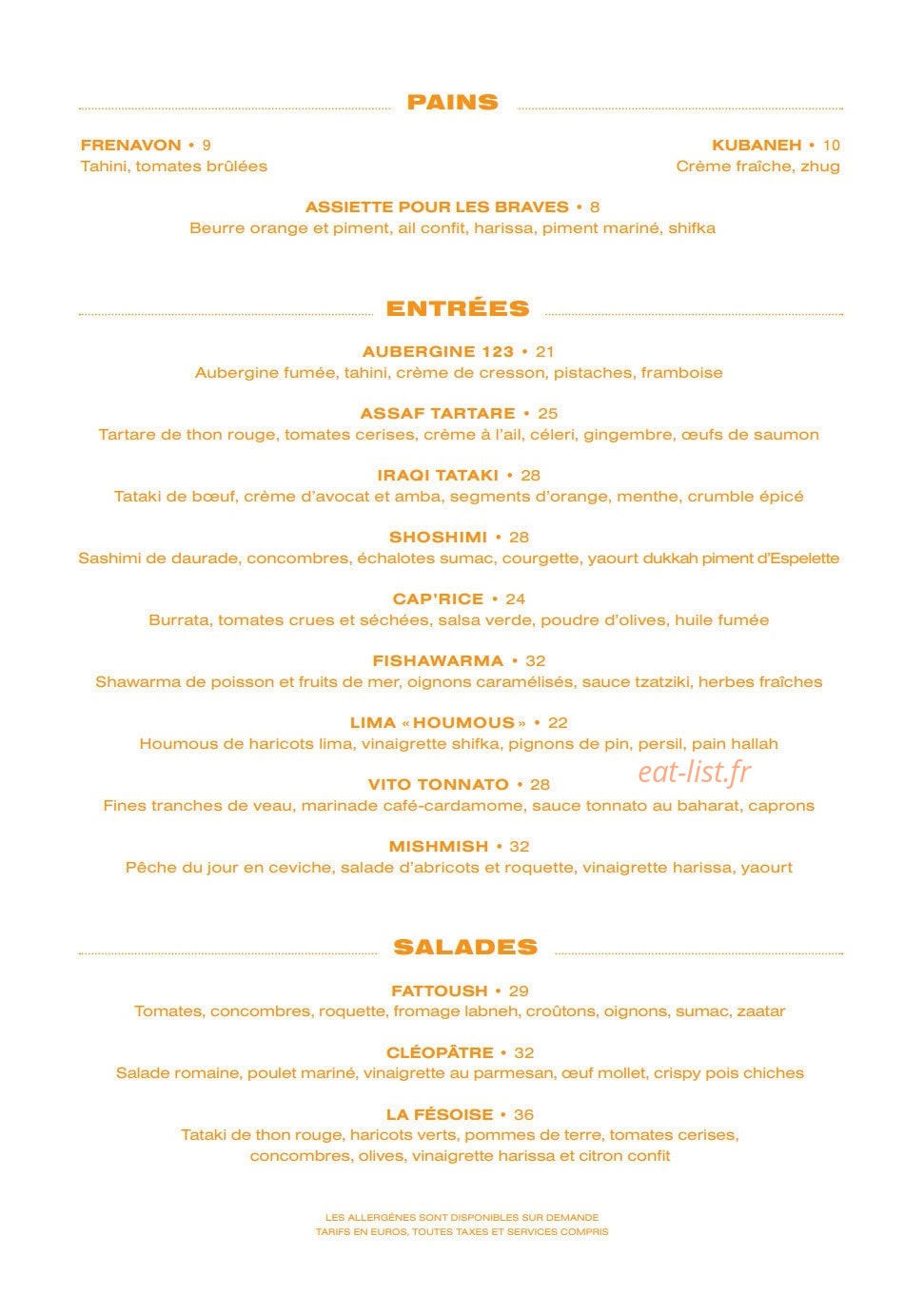 Baba — carte page 1