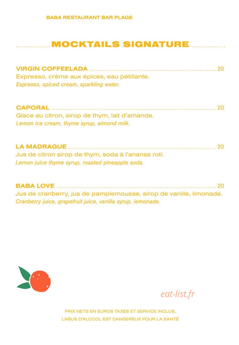 Baba — carte page 20